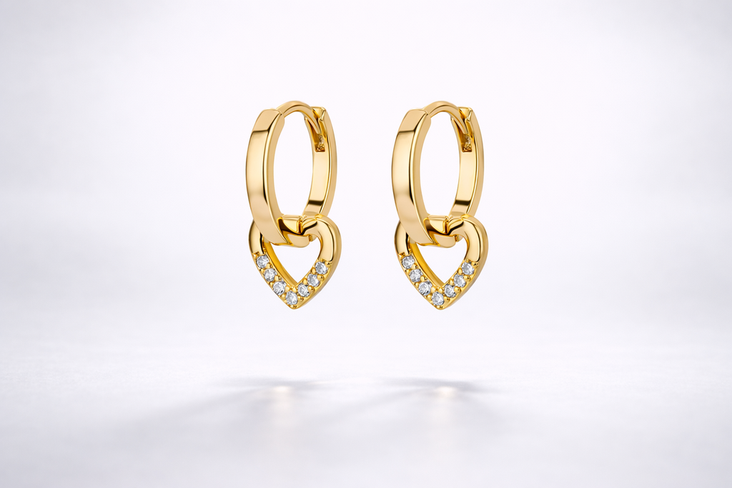 Holding On Heart Earrings