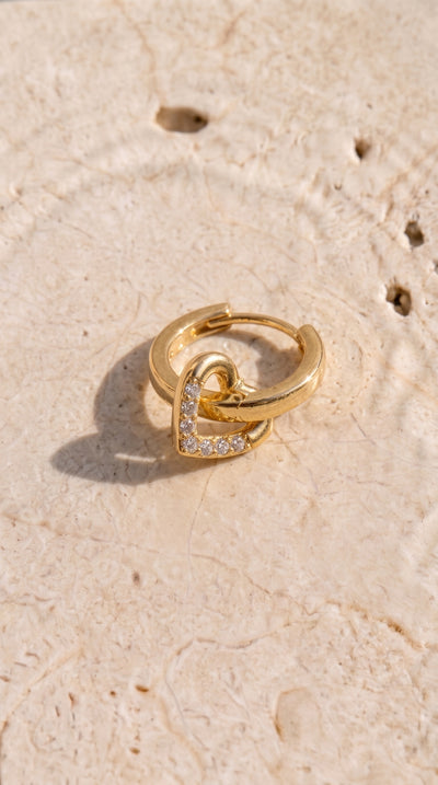 Holding On Heart Earrings